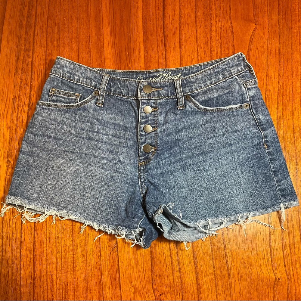Universal Thread high rise shortie jean shorts